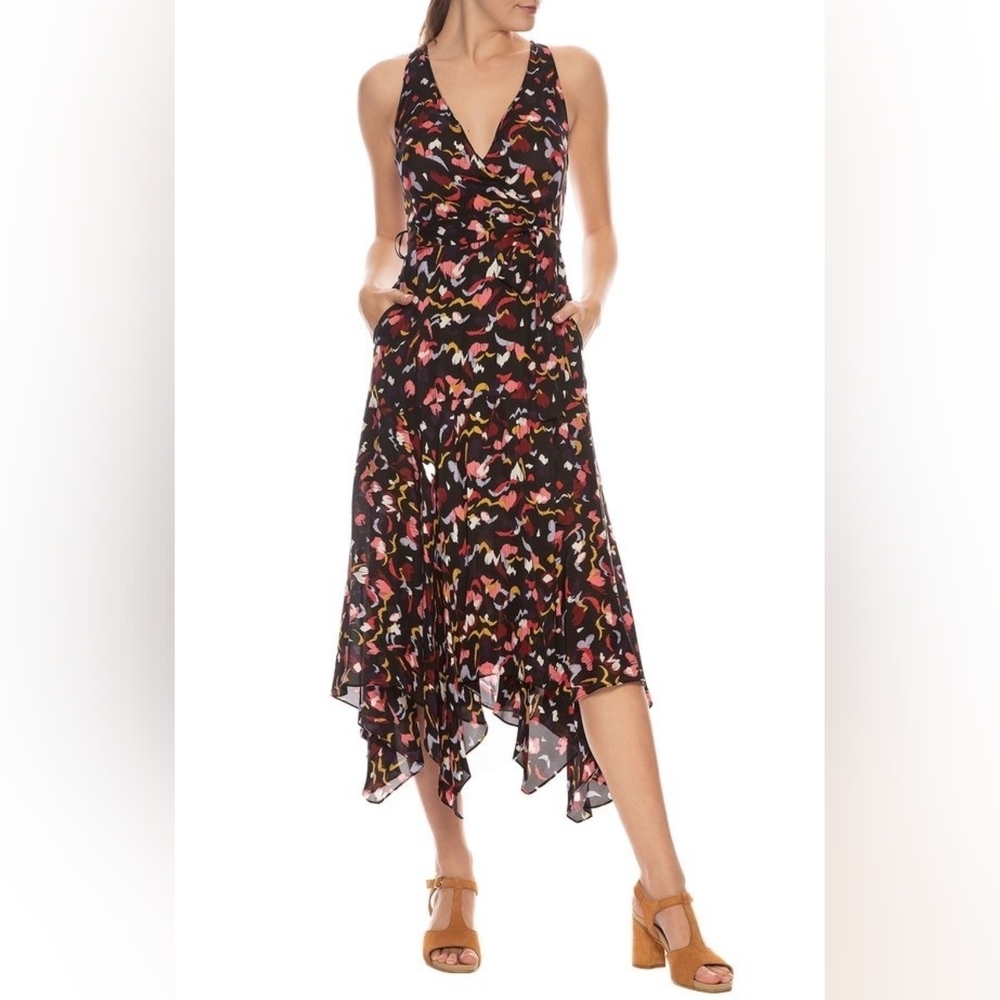 A.L.C. Silk Rosyln Wrap Midi Dress Size 8